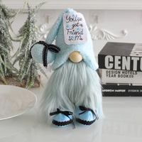 Meilleures ventes : Poupée sans visage en tricot doux pour enfant, Gnome créatif debout pour décoration de bureau, Gnome du Festival de l'Océan