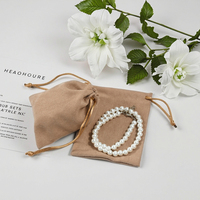 Pochette à bijoux en velours personnalisée OEM avec cordon de serrage emballage textile de luxe en gros pour les cadeaux de marque