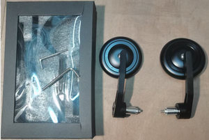 <span class=keywords><strong>Cafe</strong></span> <span class=keywords><strong>Racer</strong></span> Accessoires Bar End Rétroviseurs <span class=keywords><strong>de</strong></span> moto universels 7/8 "Rond Noir Cercle Côté Rétroviseur <span class=keywords><strong>Guidon</strong></span> Bar End Mirror - Product Image 5