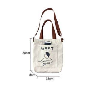 Sac en toile de coton personnalisé avec logo imprimé, vente directe d'usine, sac bandoulière avec poignée pour femme, pour le shopping - Product Image 6