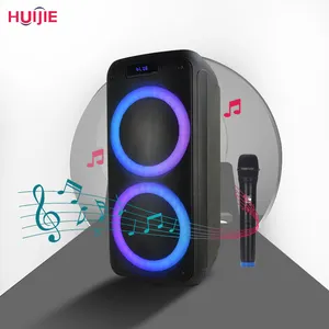 Altavoz inalámbrico con Bluetooth para fiestas, dispositivo de audio con doble Mango, 8 pulgadas, para Dj, profesional, portátil