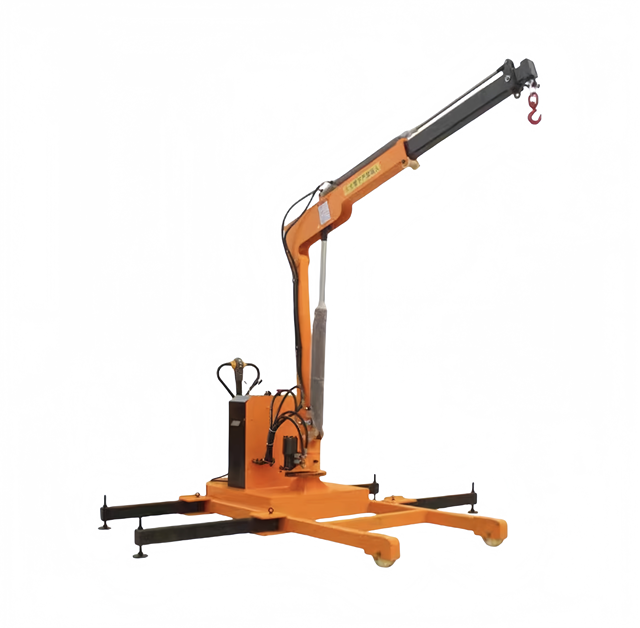 Load 1ton 1.5 Ton  2ton Fully Electric Hydraulic Telescope 360 Degree Rotating  Mobile Floor Jib  Cantilever Crane with CE