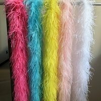 Bandes de plumes d'autruche naturelles, boa 5 couches épaissies, teintes, pour robes de performance, costumes de mariage, accessoires de vêtements DIY