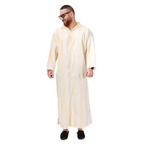Ropa musulmana tradicional calidad islámica Abaya Dubai bata hombre islámico vestidos Arabia Saudita marroquí Kaftan Thobe