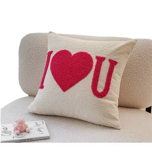 Nuova custodia per <span class=keywords><strong>cuscino</strong></span> personalizzata con ricamo a cuore <span class=keywords><strong>rosa</strong></span> di san valentino - Product Image 6