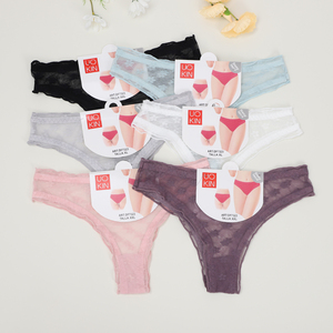 Giovane donna a vita bassa <span class=keywords><strong>Sexy</strong></span> trasparente Tanga in pizzo completo mutandine brasiliane UOKIN da donna pizzo Hipster Mix Size Pack 12 pz - Product Image 1