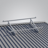 Support de montage triangulaire solaire en aluminium pré-assemblé, structure de montage de panneaux photovoltaïques réglable pour toit en métal plat |   Art Sign