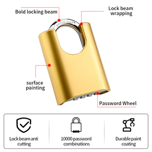 <span class=keywords><strong>Cadenas</strong></span> antivol robuste à combinaison 4 chiffres, étanche, avec anse renforcée pour la sécurité des conteneurs, entrepôts et ports - Fournisseur - Product Image 2