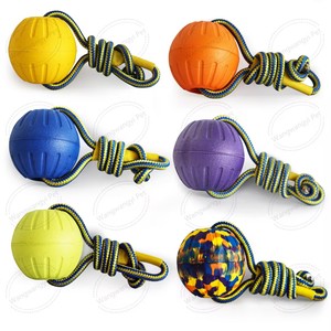 Balle <span class=keywords><strong>pour</strong></span> chien en EVA naturel Glifmeey, fabriquée en usine, <span class=keywords><strong>pour</strong></span> jouet en mousse EVA avec corde - Product Image 2