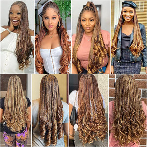 <span class=keywords><strong>Cheveux</strong></span> à Tresser Bouclés Soie 24 Pouces à la Française, Boucles en <span class=keywords><strong>Spirale</strong></span>, <span class=keywords><strong>Cheveux</strong></span> à Tresser Ondulés, <span class=keywords><strong>Cheveux</strong></span> au Crochet Bouclés - Product Image 6
