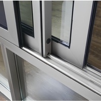 Estándar australiano As2047 Casa residencial Ventanas corredizas de aluminio horizontales de doble acristalamiento Ventana corredera de 3 pistas