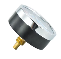 Thermomètre à double aiguille de haute qualité Double-An Y63 63mm avec boîtier en acier noir, manomètre à tube Bourdon haute température 0-10 bars