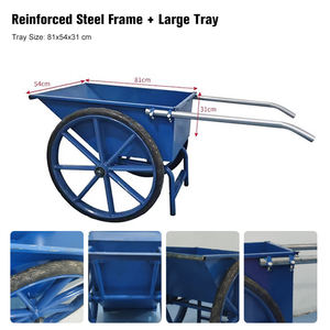 Carretilla de construcción de 2 ruedas resistente al por mayor de fábrica para Carro de acero estable para uso en construcción, jardín y almacén - Product Image 3