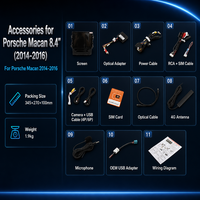 Écran Android 13 de 8,4 pouces, 8 cœurs, 8+128 Go pour Porsche Macan 2014-2016, système de navigation GPS vidéo pour voiture avec Carplay Android Auto Audio