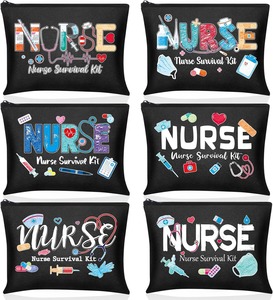 Cadeaux d'appréciation de l'infirmière pour les femmes Praticienne Graduation Retraite School Week Makeup Bag Gifts Ideal for Nurse Birthday - Product Image 4