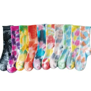 Aangepaste Sublimatie 360 Print Crew Streetleaf Esdoorn Wiet Print Funky Vrouwen Tie Dye Sokken