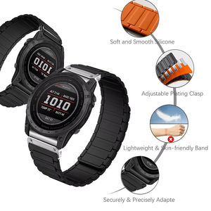 Eraysun <span class=keywords><strong>Bracelet</strong></span> de <span class=keywords><strong>montre</strong></span> magnétique en silicone 26mm pour <span class=keywords><strong>Garmin</strong></span> <span class=keywords><strong>Fenix</strong></span> 7X 7 Pro 6X <span class=keywords><strong>5X</strong></span> 5Plus <span class=keywords><strong>Bracelet</strong></span> de <span class=keywords><strong>montre</strong></span> à dégagement rapide pour hommes - Product Image 2