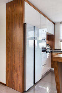 אופנה מודרנית עיצוב מטבח בינוני שני גוונים מבריק אקריליק ארונות מטבח - Product Image 6