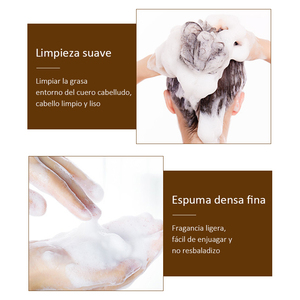 Aceite de nuez logotipo personalizado oem largo anti caída del cabello etiqueta privada natural biotina conjunto de champú y aco - Product Image 5