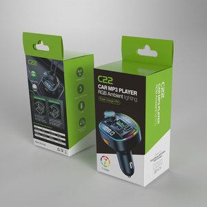 BT 5.3 FM Transmitter rảnh tay xe màu xanh răng modulator MP3 Máy nghe nhạc 22.5W USB siêu nhanh phí xe Kit đài phát thanh Adapter - Product Image 6