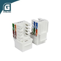 Acoplador Keystone Jack Gcabling Network UTP RJ45 Hembra a Hembra 8P8C Cat5 Cat6 Cat6a Sin Blindaje con Diferentes Colores