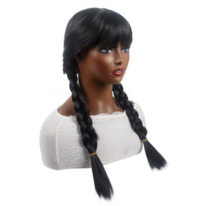 Two Braid Lace Synthetic <b>Wig</b> for <b>Black</b> Women Braided <b>Wig</b> Glueless Box Braids <b>Wig</b> Fiber Synthetic Hair - Product Image 4