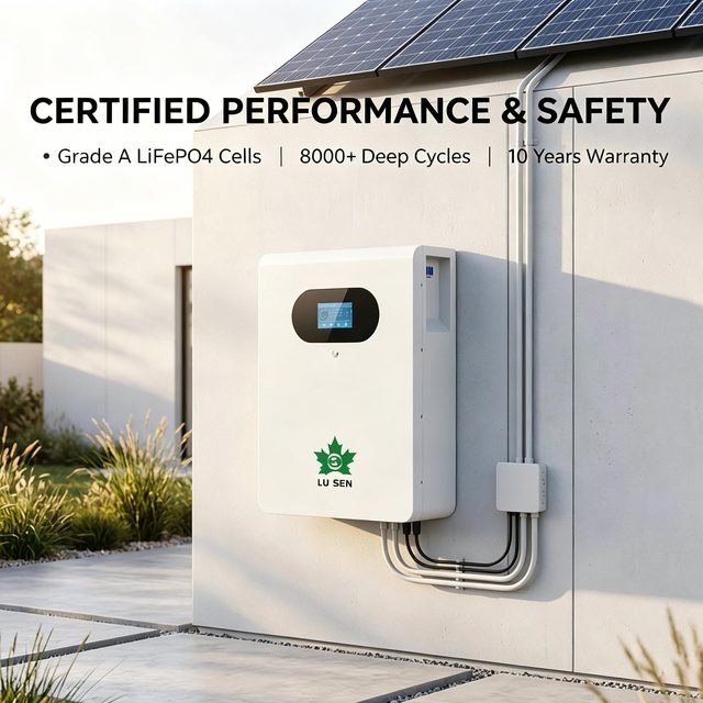 48V 100Ah 15-50kWh Stackable LiFePO4 Battery, Wall & Rack Mount Home Solar Energy Storage