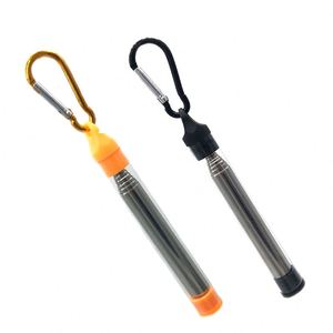 Muestra Gratuita de Soplete Retráctil de Acero Inoxidable para Acampar al Aire Libre, Soplete de Bolsillo con Hebilla - Product Image 1
