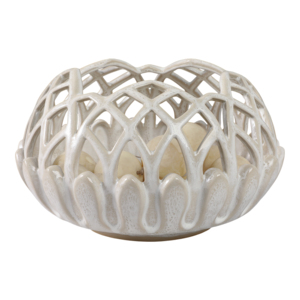 Vaso in Ceramica Traforato con Dettagli Scolpiti, Decorazione per la Casa - Product Image 2