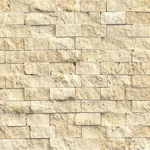 Deedgreat建筑材料外墙房屋覆层天然石灰华石墙壁柔性瓷砖石灰华托盘