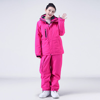 Logo personnalisé imperméable ensemble de combinaison de ski pour femme homme vêtements d'hiver ensemble sport de plein air coupe-vent polaire femme combinaison de neige.