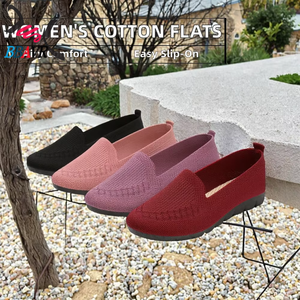 Mocasines Casuales para Mujer, con Tira Trasera, Parte Superior de Tela Elástica Transpirable, Forro de PU/PVC, Diseño Estampado, Puntera Personalizable - Product Image 2