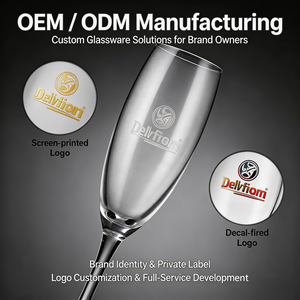 <strong>Wholesale</strong> Cups Luxury Classic <strong>Flute</strong> Design <strong>Champagne</strong> Glasses, 190ml Bubbly Coupes Glassware for Party &amp; Wedding &amp; Bar &amp; Home - Product Image 2