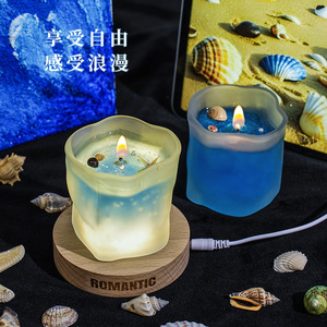 Blue Dream Scented Candle Handmade Soy Wax Long Lasting Fragrance Home Decor Indoor Affective Gift - Product Image 1