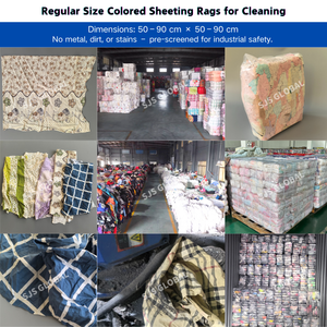 Bolsa de 10 kg de Trapos de Lona de Colores, Trapos de Algodón Cortados, Trapos de Limpieza Absorbentes de Agua y Aceite - Product Image 5