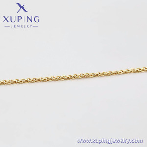X000979200 Xuping Jewelry Tobilleras de cadena de <span class=keywords><strong>pie</strong></span> chapadas en oro de 14 quilates <span class=keywords><strong>Pulsera</strong></span> de mujer de enlace simple de moda - Product Image 4