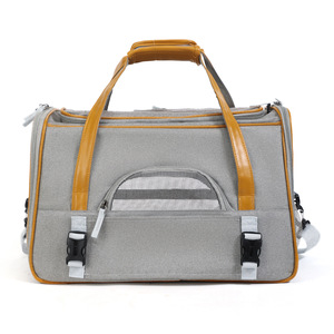 Mochila plegable portátil para mascotas para perros y gatos Aprobado por la aerolínea Hecho de poliéster duradero con cierre de cremallera - Product Image 1