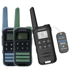 Baofeng FR-22A 3 Pak Handheld Licence Free 2W Walkie Talkie untuk anak-anak dua arah Radio dengan 3W Output Power tanpa baterai yang diperlukan