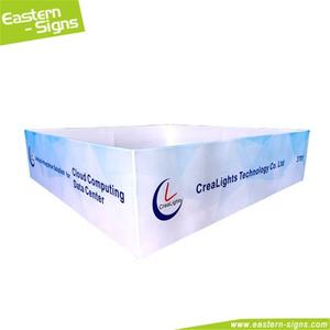Bannière publicitaire de plafond rectangulaire en tissu et aluminium, portable et à montage rapide, pour salon professionnel - Product Image 3