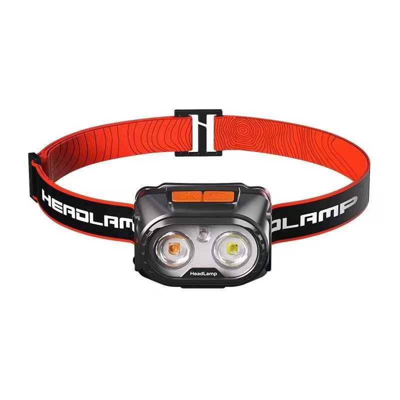 Black Induction 7-Level Headlamp with Color Box and Data Cable