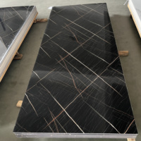 Panneau mural en PVC effet marbre brillant, écologique, revêtement UV, imperméable, pour murs intérieurs, salon, fabriqué par Ballun.