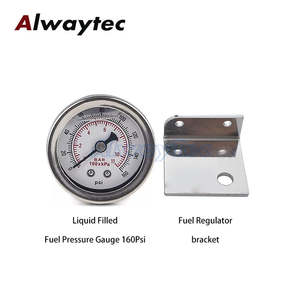 Universeel Een 6-fitting Aan Het Uiteinde Verstelbare Brandstofdrukregelaarset Met 0-160psi Meter - Product Image 3