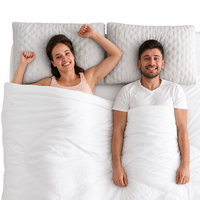 Oreiller en mousse à mémoire de forme rafraîchissante, double face, absorbant la chaleur, blanc, rectangulaire, pour le sommeil estival et le soutien du cou, vente en gros