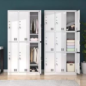 Modern Metal <b>Locker</b> 1800x900x420mm 4 Layers With Lock <b>Storage</b> Cabinet For Factory Staff Dormitory Shoe Organizer - Product Image 4