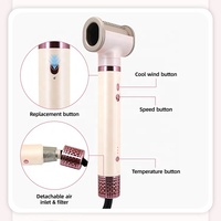 RUCHA Brosse Sèche-Cheveux Professionnelle Personnalisée Tout-en-un Moteur Sans Balais Brosse à Air Chaud 7-en-1 Multi-Styler Capillaire