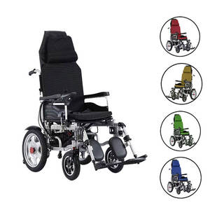 Motore pieghevole con struttura in acciaio al carbonio che alimenta le sedie a rotelle per disabili pazienti anziani reclinabili sedia a rotelle elettrica intelligente - Product Image 2