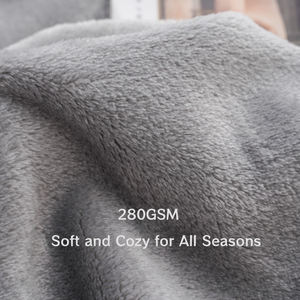 Manta esponjosa de microfibra para cama y sofá, Color personalizado, de poliéster, Sherpa, franela, Color gris, suave y acogedora - Product Image 2