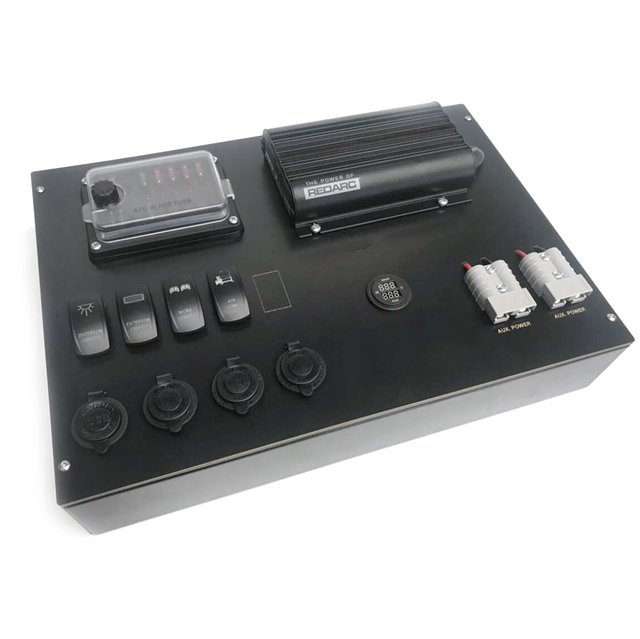 12V Volt 4wd Dual Battery System DC Rocker Switch Power Distribution Electrical Canopy Control Box Panel