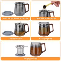 Passoires à thé en acier inoxydable Filtres à tamis en maille pour thé en vrac Suspendu à une théière Tasse à thé Infuseur à café à feuilles mobiles