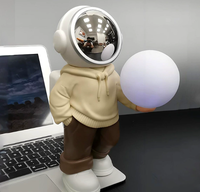 Lampe Étoile Audio Astronaute Sans Fil pour Haut-Parleur, Lecteur USB Insérable, Portable, Étanche, en Plastique, avec Horloge LED RGB DC